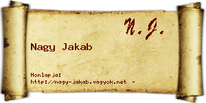 Nagy Jakab névjegykártya