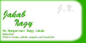 jakab nagy business card